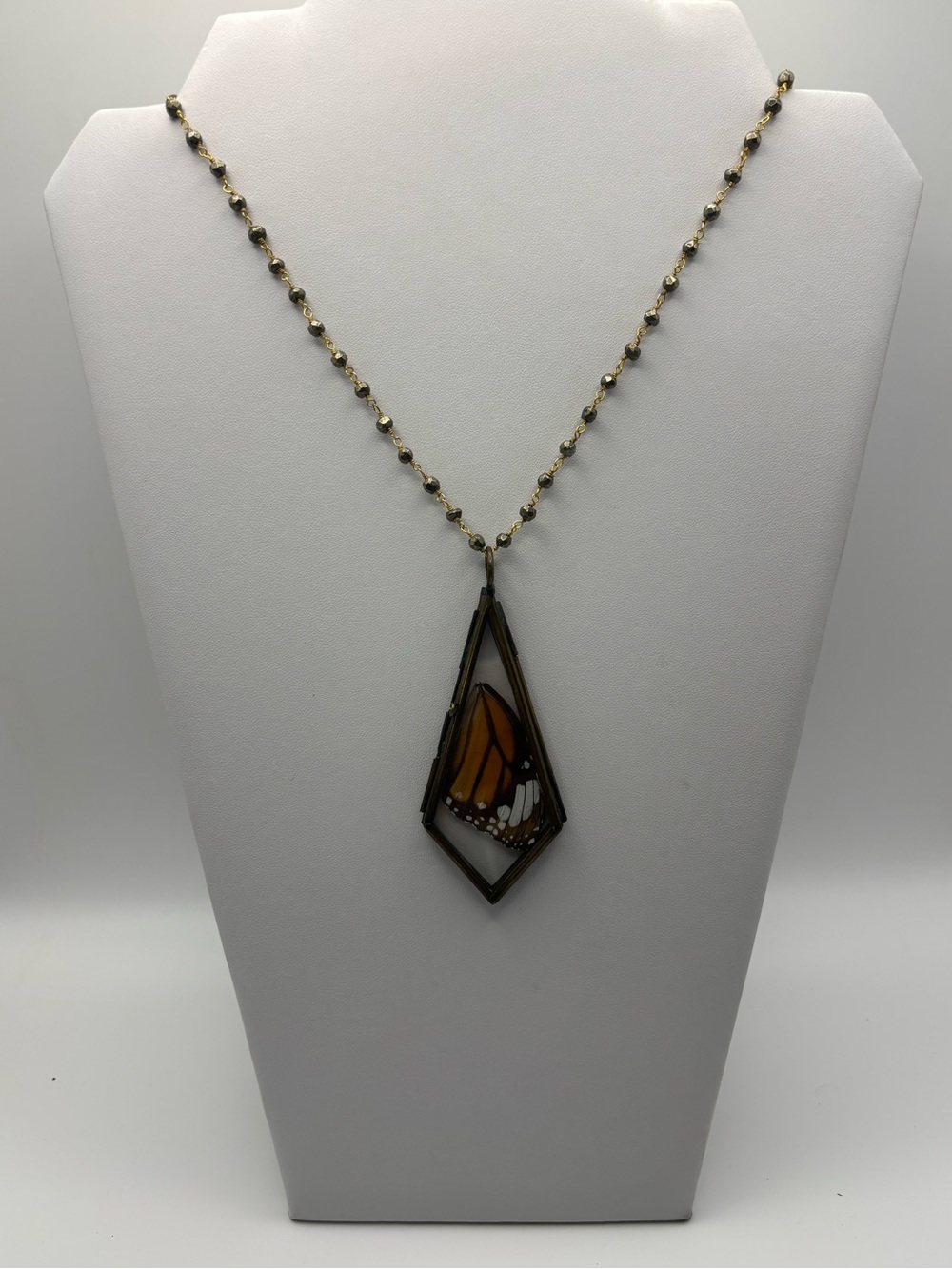 Vintage Butterfly wing Pendant Necklace